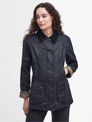 Barbour® Navy Beadnell Classic Wax Jacket - Image 1 of 11