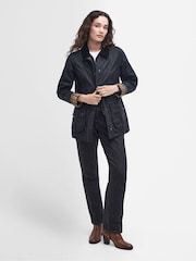 Barbour® Navy Beadnell Classic Wax Jacket - Image 4 of 11