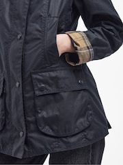 Barbour® Navy Beadnell Classic Wax Jacket - Image 8 of 11