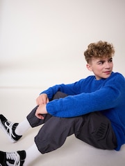 Cobalt Blue Bouclé Crew Neck Jumper (3-16yrs) - Image 3 of 7