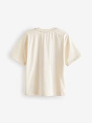Black/Ecru Graphic Short Sleeve 100% Cotton T-Shirts 2 Pack (3-16yrs) - Image 3 of 6