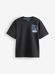 Black/Ecru Graphic Short Sleeve 100% Cotton T-Shirts 2 Pack (3-16yrs) - Image 4 of 6