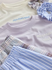 Blau/Ecru - Gewebte Pyjamas mit weitem Bein im 2 er-Pack (3–16Jahre) - Bild 11 von 13