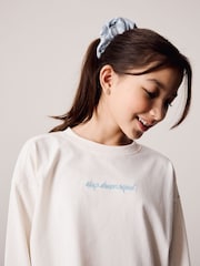 Blauw/ecru - Geweven pyjama's met wijde pijpen 2 verpakking (3-16jaar) - Afbeelding 6 van 6