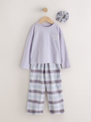 Blau/Ecru - Gewebte Pyjamas mit weitem Bein im 2 er-Pack (3–16Jahre) - Bild 9 von 13