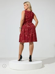 Κόκκινο - Yours Curve Flower Applique Mini Dress - Εικόνα 3 από 5