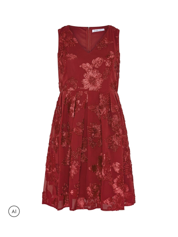 Κόκκινο - Yours Curve Flower Applique Mini Dress - Εικόνα 5 από 5