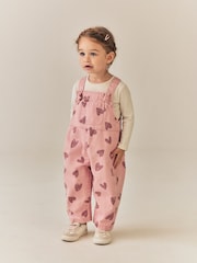Imprimé cœur rose - Salopette en denim (3 mois à 7 ans) - Image 1 de 4