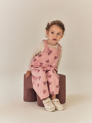 Imprimé cœur rose - Salopette en denim (3 mois à 7 ans) - Image 2 de 4