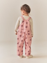 Imprimé cœur rose - Salopette en denim (3 mois à 7 ans) - Image 3 de 4