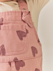 Imprimé cœur rose - Salopette en denim (3 mois à 7 ans) - Image 4 de 4