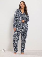 Yours Curve Pyjama-Set mit himmlischem Print aus weichem Material - Bild 1 von 3