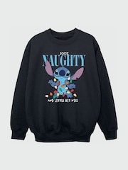 Rags & Rascals Black Disney Lilo & Stitch Naughty & Nice Sweatshirt - Image 3 of 4