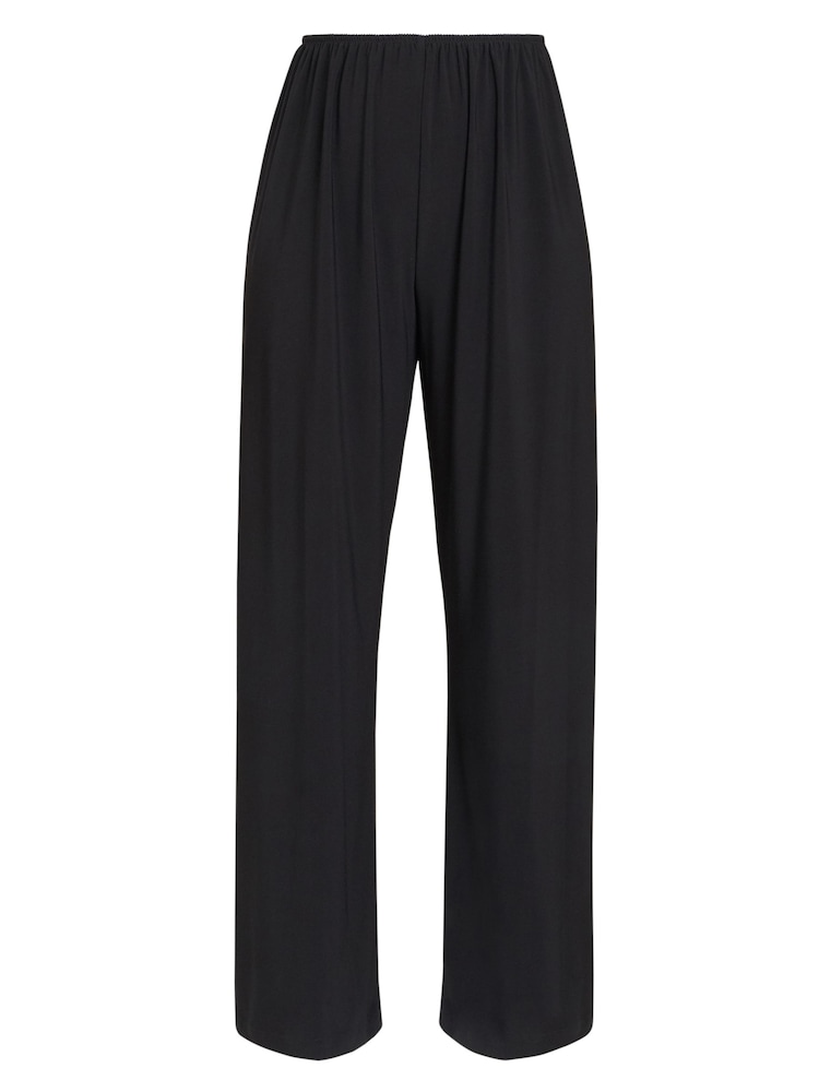 Gina Bacconi Sharlene Matte Jersey Straight Leg Black Trousers - Image 2 of 2