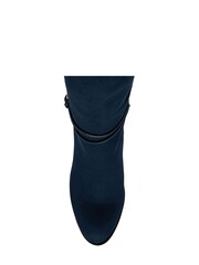 Lotus Navy Blue Heeled Knee High Boots - Image 1 of 4