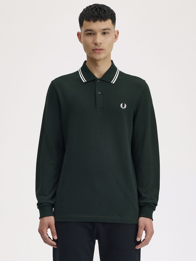 Fred Perry Long Sleeve Twin Tipped FP Polo Shirt - Bilde 1 av 5