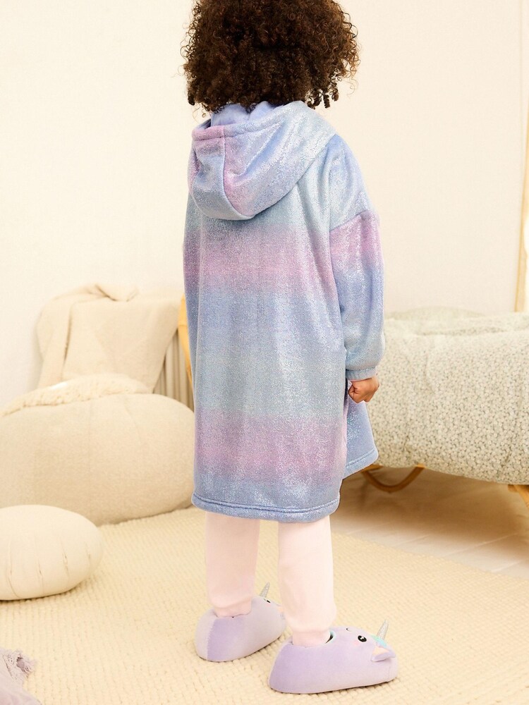 Blue Mermaid Metalic Hooded Blanket (3-16yrs) - Image 2 of 6