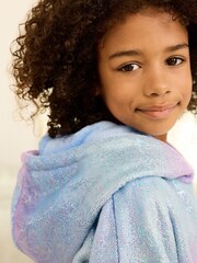 Blue Mermaid Metalic Hooded Blanket (3-16yrs) - Image 3 of 6