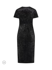 Yours Curve Robe à nœuds en velours martelé - Image 5 sur 5