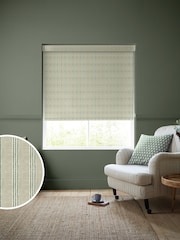 Emily Bond Sage George Stripe Made to Measure Roller Blinds - Image 1 of 6