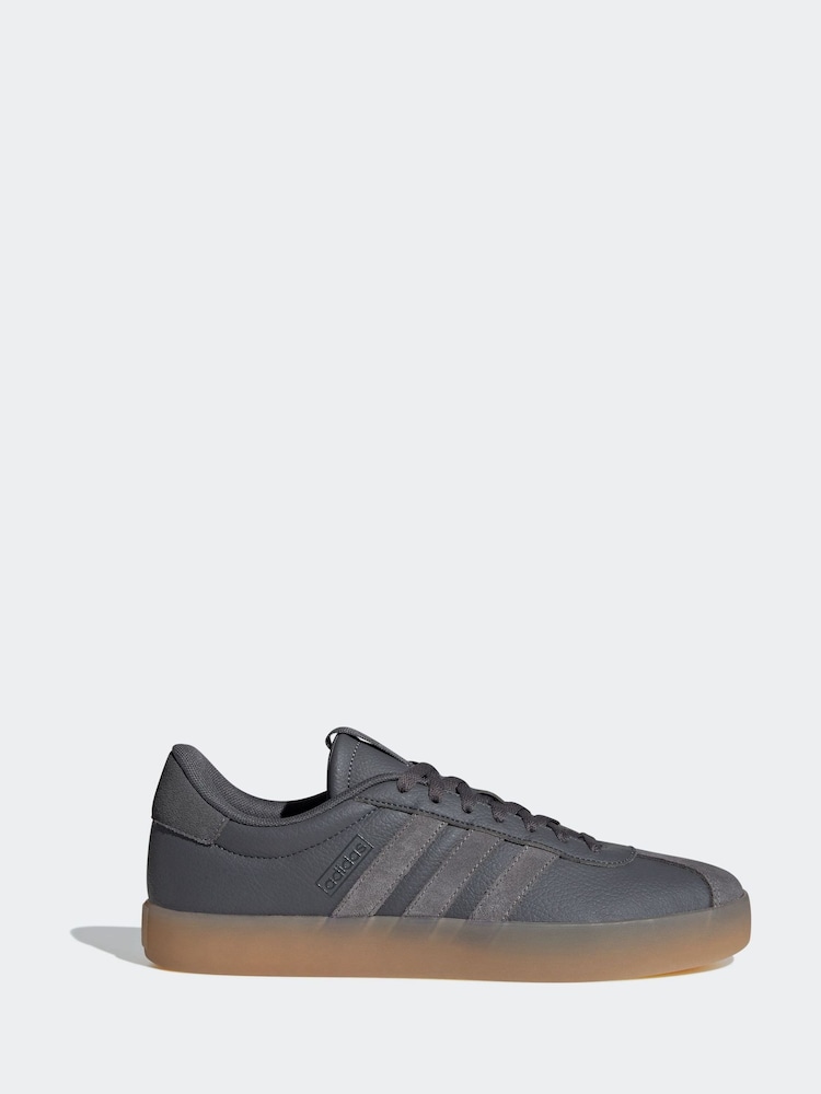 adidas Grey Sportswear VL Court Trainers - Image 1 of 8