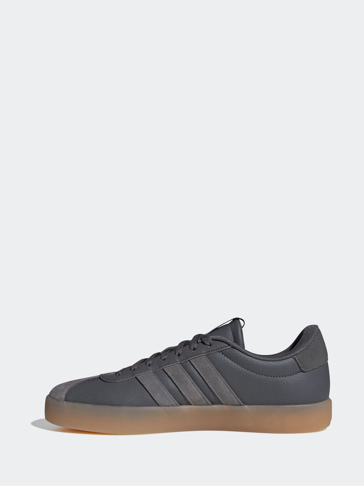 adidas Grey Sportswear VL Court Trainers - Image 2 of 8