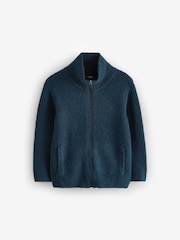 Navy Blue Funnel Neck Cardigan (3-16yrs) - Image 1 of 4
