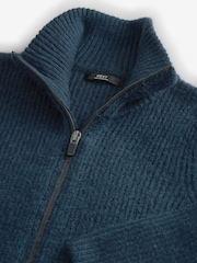 Navy Blue Funnel Neck Cardigan (3-16yrs) - Image 3 of 4
