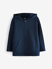 Navy Blue Quarter Zip Knitted Hoodie (3-16yrs) - Image 1 of 4