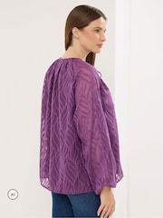 Star by Julien MacDonald Purple Jacquard Blouse - Image 2 of 3
