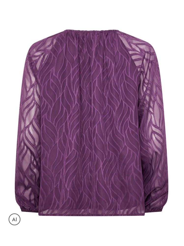 Star by Julien MacDonald Purple Jacquard Blouse - Image 3 of 3 Star by Julien MacDonald Purple Jacquard Blouse - Image 3 of 3