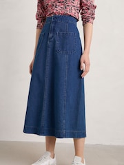 Seasalt Cornwall Dusk Journey Midi Skirt - Image 1 of 5