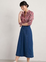 Seasalt Cornwall Dusk Journey Midi Skirt - Image 3 of 5