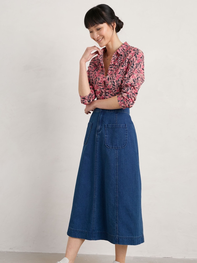 Seasalt Cornwall Dusk Journey Midi Skirt - Image 3 of 5