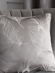 Curtina Silver Feather Cushion - Image 1 of 2