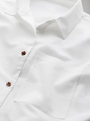 The Set White Longline Shirt Dress with Linen - Image 7 of 8