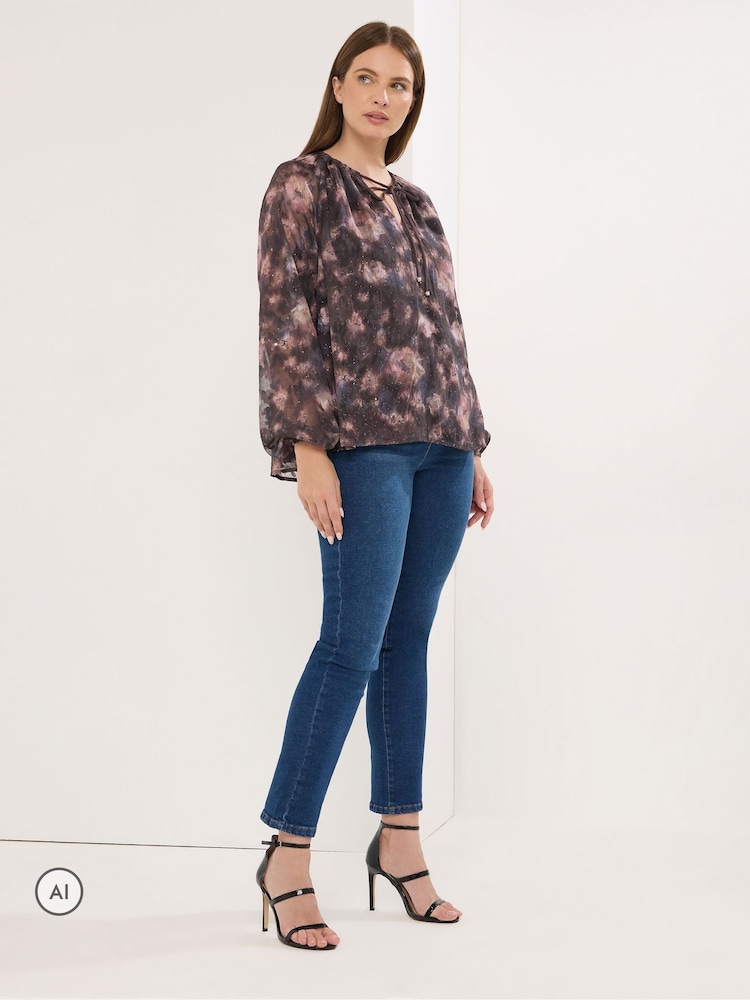 Star by Julien MacDonald Trykt Jacquard-bluse - Bilde 2 av 6