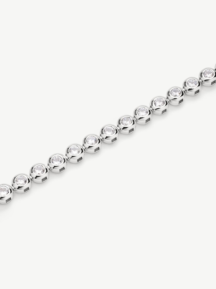 D.Louise Silver Tone Classic Bezel Tennis Bracelet - Image 2 of 2
