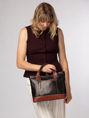 Conkca Black 'Elm' Leather Tote & Shoulder Bag - Image 2 of 7