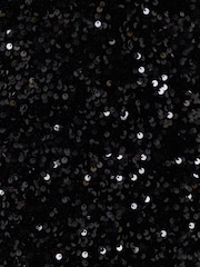 Threadbare Black Sequin Asymmetric Top - Image 5 of 5