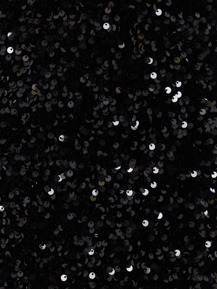 Threadbare Black Sequin Asymmetric Top - Image 5 of 5 Threadbare Black Sequin Asymmetric Top - Image 5 of 5