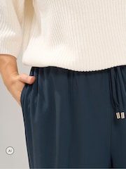 Yours Curve Blue Wide Leg Trousers - Image 4 of 6