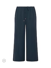 Yours Curve Blue Wide Leg Trousers - Image 5 of 6