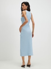 River Island Blue Sleeveless 3D Flower Midi Dress - Image 2 of 4
