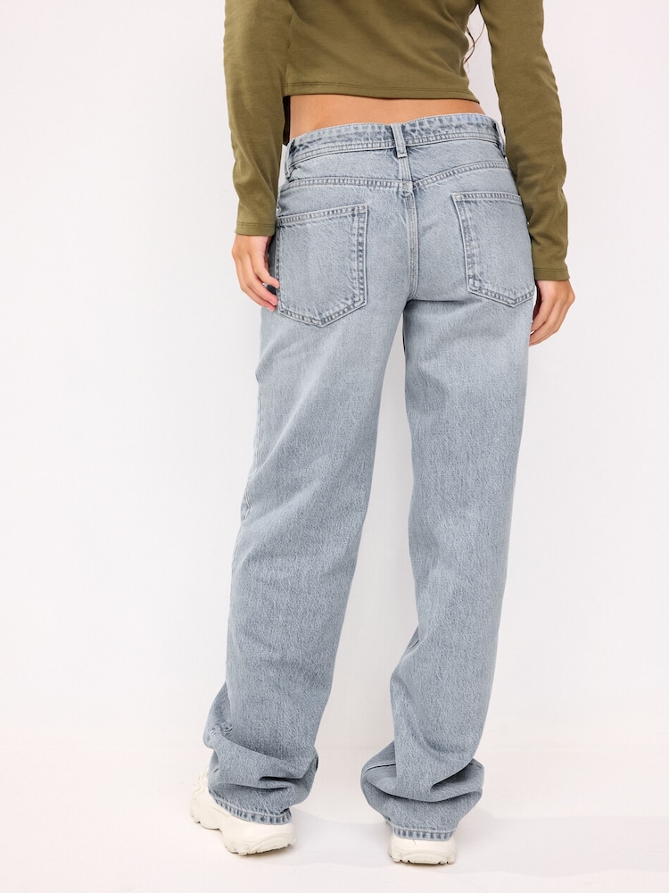 Grey Baggy Wide Leg Jeans - Image 3 of 5
