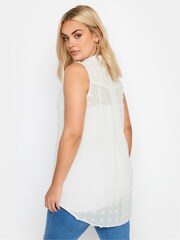 Yours Curve White Sleeveless Shirt - Image 3 of 4