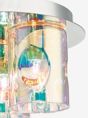 Dar Lighting Silver Inter 3 Light Flush Fitting Ceiling Light - Image 3 of 4