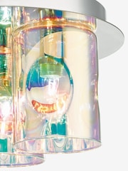 Dar Lighting Silver Inter 3 Light Flush Fitting Ceiling Light - Image 4 of 4