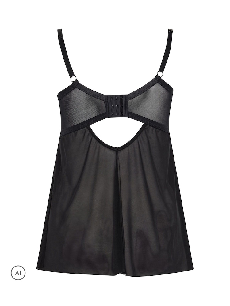 Yours Curve Black Lace Babydoll Basques - Image 6 of 6 Yours Curve Black Lace Babydoll Basques - Image 6 of 6
