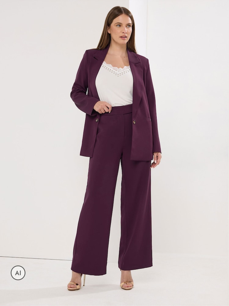 Lila - Star by Julien MacDonald Weites Bein Tailored Hosen - Bild 1 von 5 Lila - Star by Julien MacDonald Weites Bein Tailored Hosen - Bild 1 von 5
